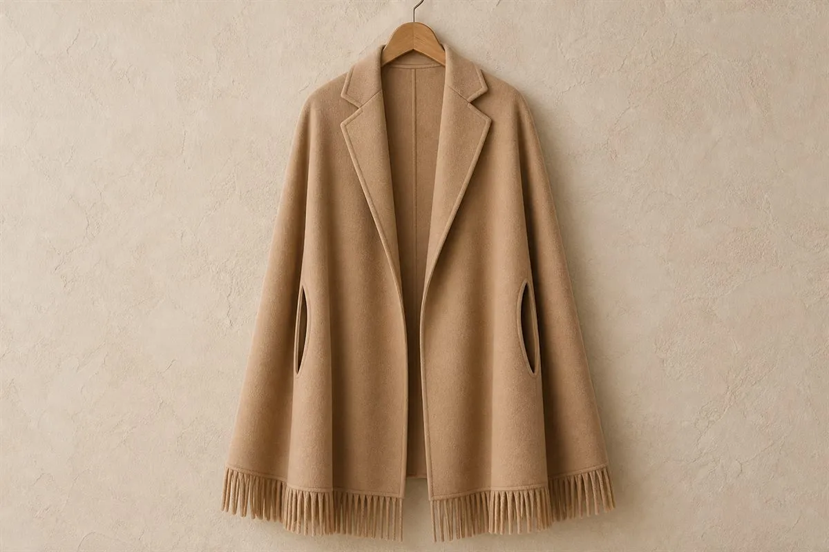 Signature Cape Oversize en Pure Laine — Iconic