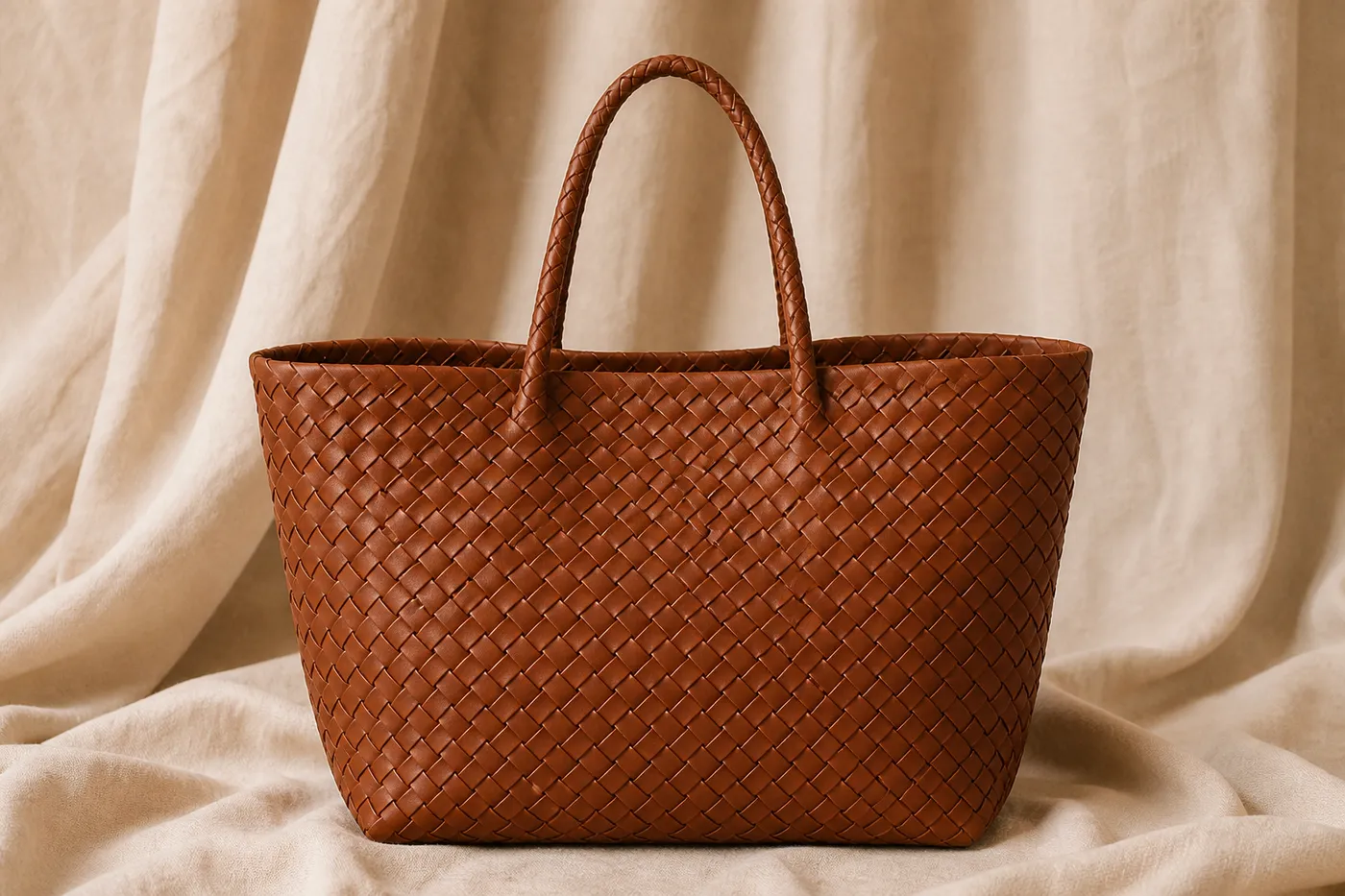 Woven Leather Tote Bag Essential